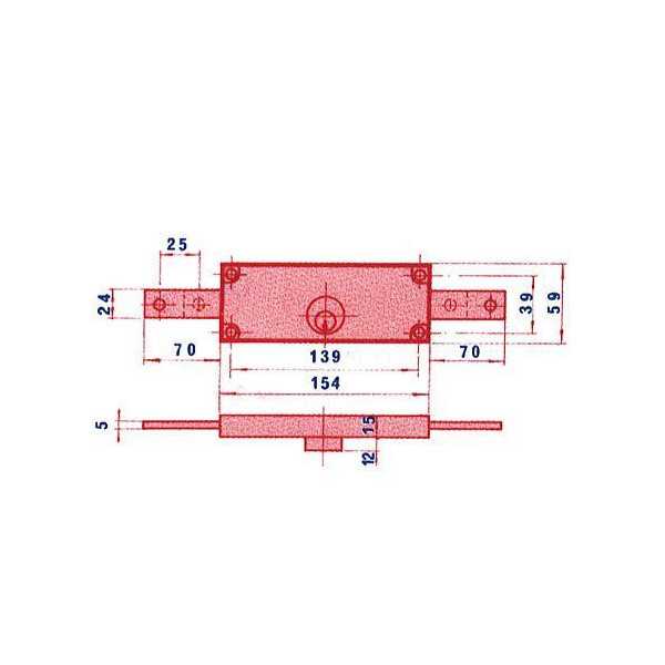 Cerradura para Puerta Metálica 5511 Horizontal LINCE