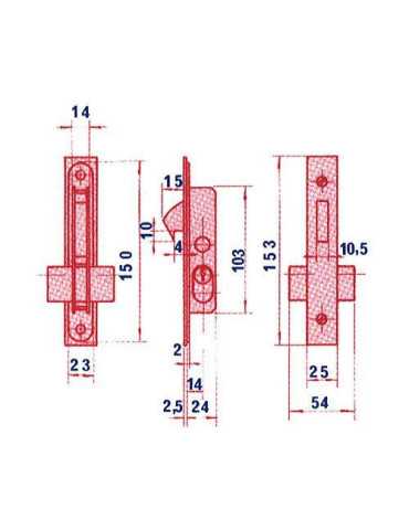Cerradura para Puerta Metálica 5555/14 LINCE