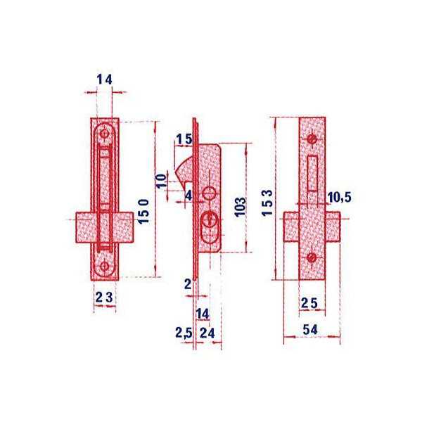 Cerradura para Puerta Metálica 5555/14 LINCE
