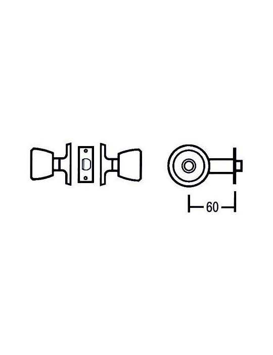 Pomos 509B 3-3 de 60 MM MCM