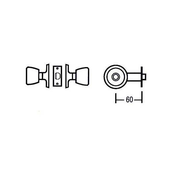Pomos 510 3-3 de 60 MM MCM