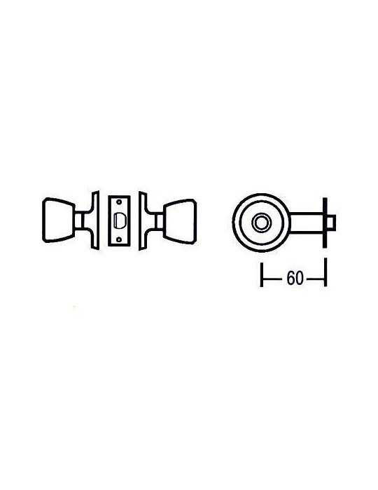 Pomos 510 3-3 de 60 MM MCM
