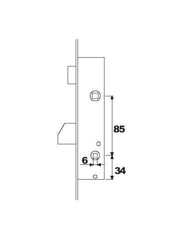 Cerradura para Puerta Metálica 2214/28/AI TESA