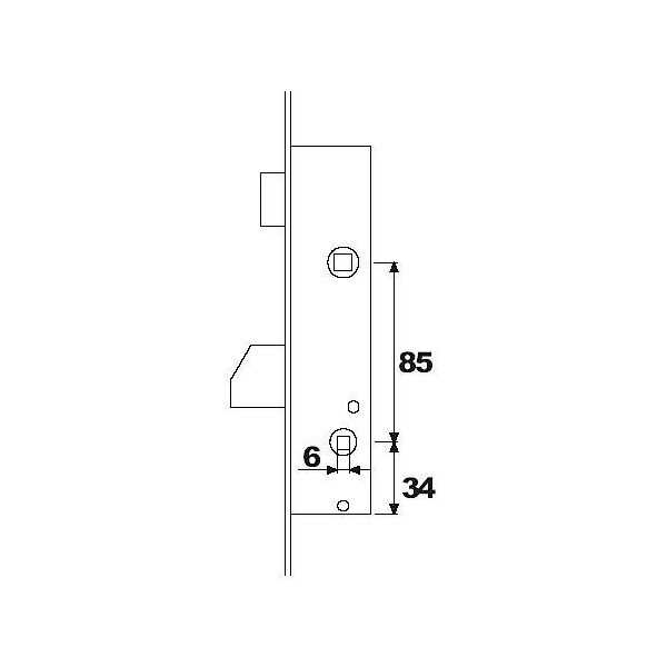 Cerradura para Puerta Metálica 2214/28/AI TESA