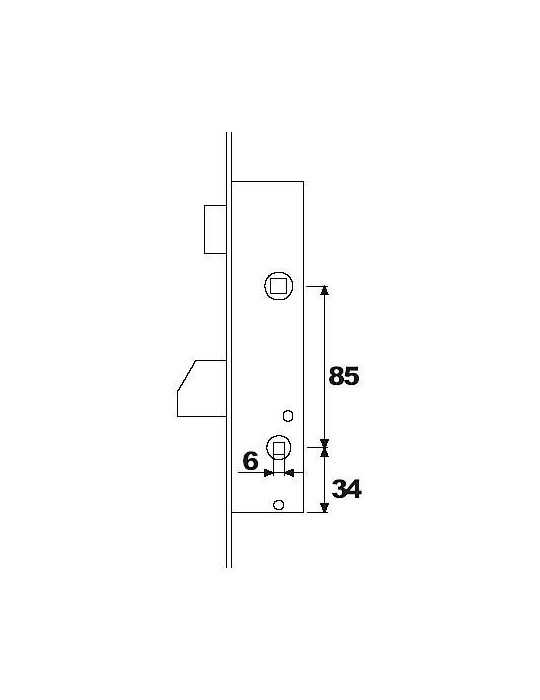 Cerradura para Puerta Metálica 2214/28/AI TESA