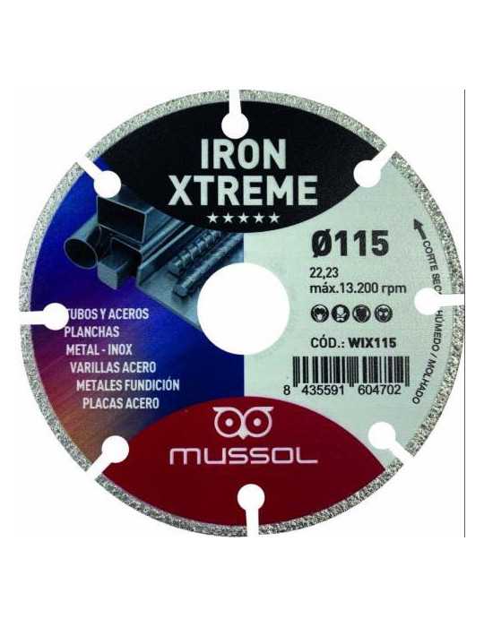 Disco de Diamante Iron Xtrem 115mm MUSSOL