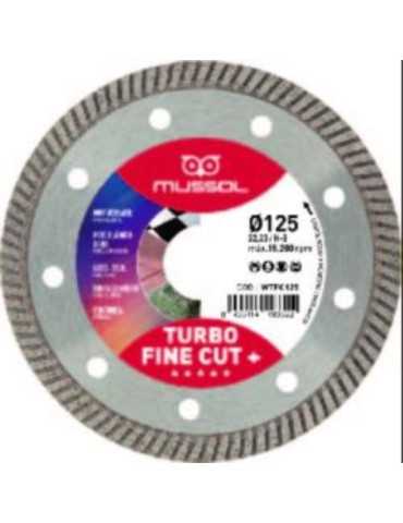 Disco de Diamante Turbo Fine Cut+ 125mm Eje 22,2mm MUSSOL
