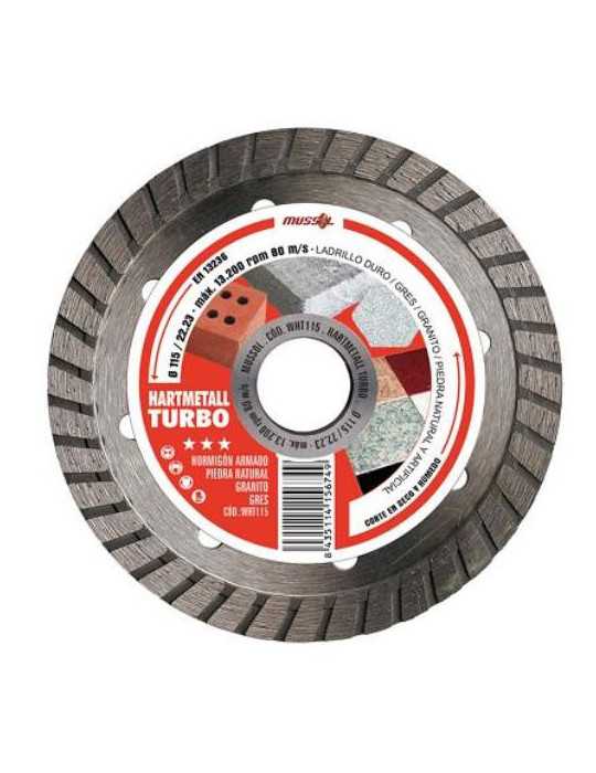 Disco de Diamante Hartmetal Turbo 230mm WHT230 MUSSOL
