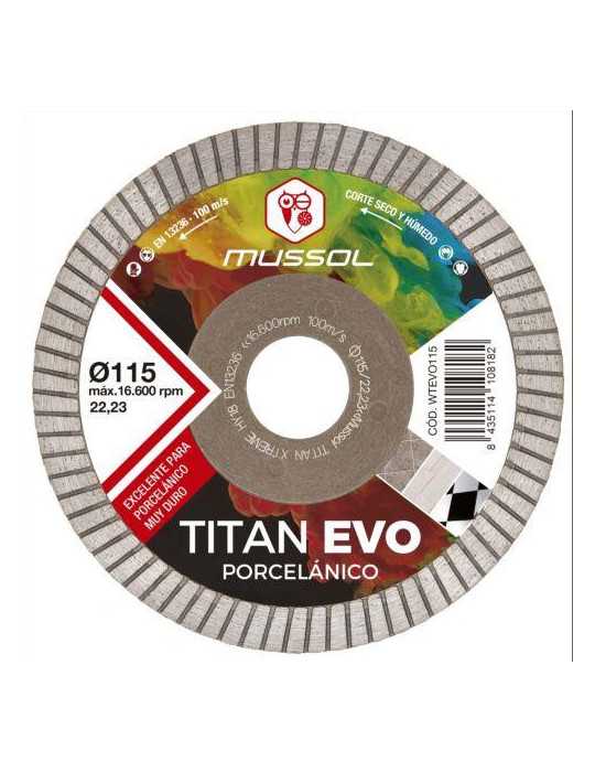 Disco de Diamante Titan Evo 115mm WTEVO115 MUSSOL