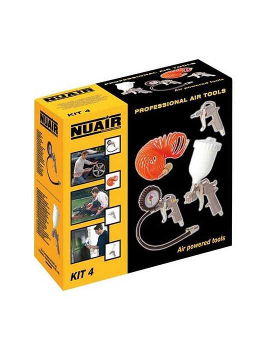 Kit Pistolas Pintar 4 Piezas Nuair AIRUM