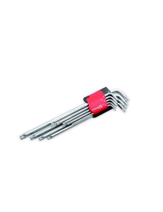 Juego de 9 Llaves Torx Larga Macho T10-T50 608-009 DOGHER