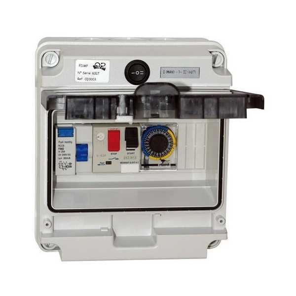 Cuadro Eléctrico para Filtración de Piscina 0.75-1HP Monofásico QP
