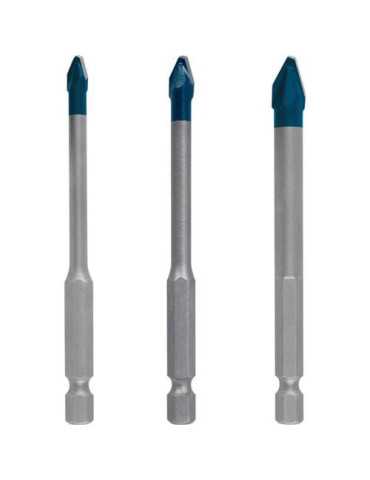 Juego de Brocas Expert Hex-9 para Porcelánico Set de 3 Unidades BOSCH