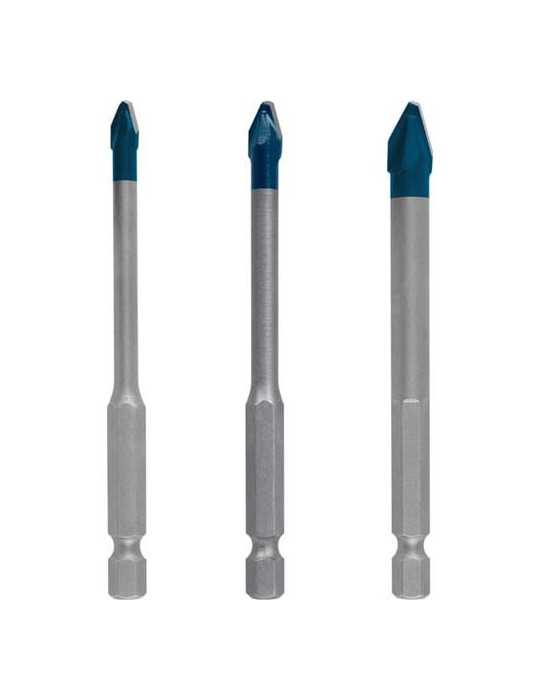 Juego de Brocas Expert Hex-9 para Porcelánico Set de 3 Unidades BOSCH