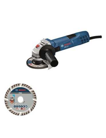 Miniamoladora GWS 7-115 Professional 720W más Disco de Corte BOSCH