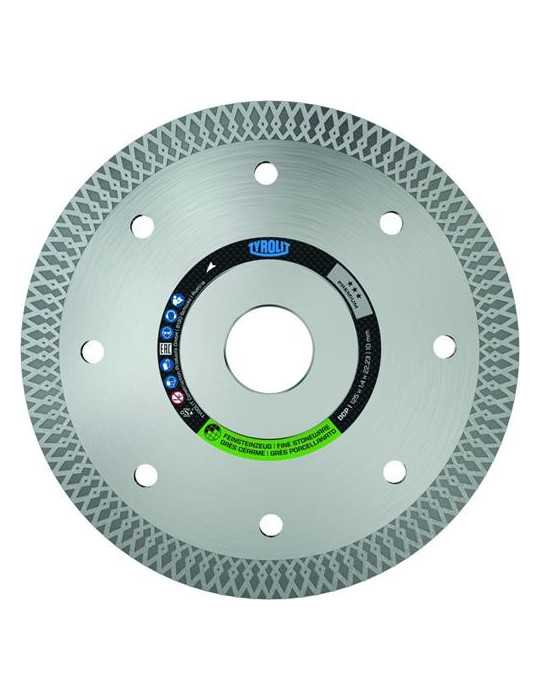 Disco de Diamante para Porcelánico 1A1R 115x1.4mm Eje 22.23mm TYROLIT