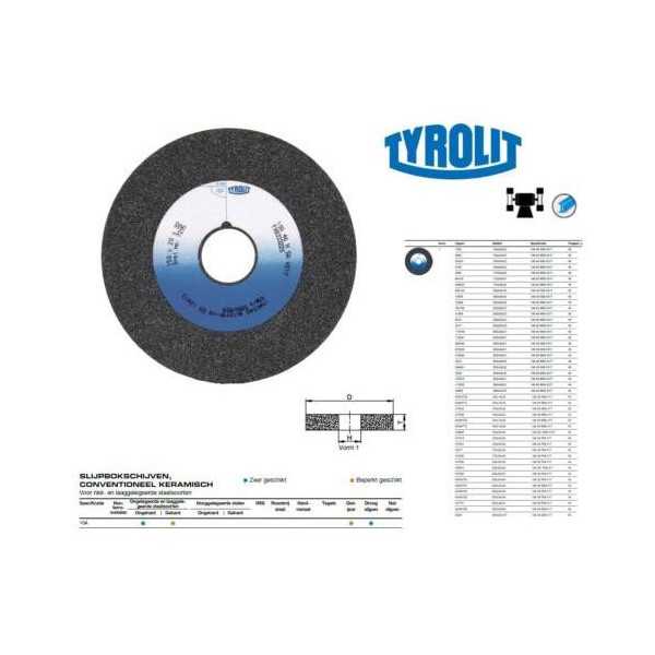 Muela de Esmeril 10A 36 P5A V17 de 175x20x32mm TYROLIT