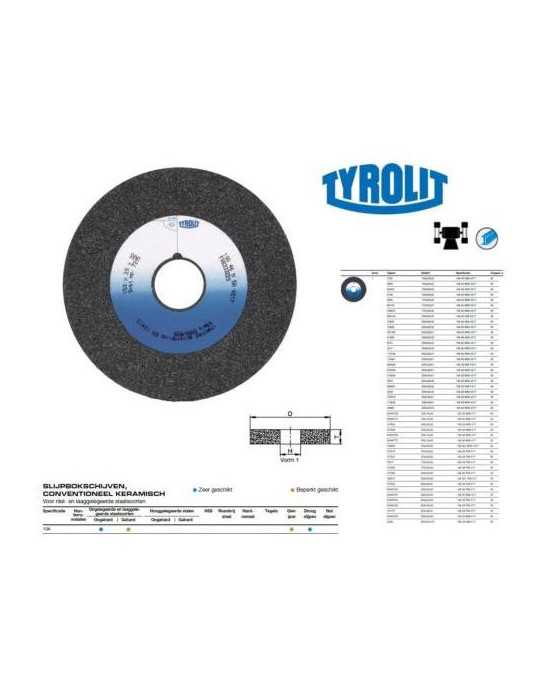 Muela de Esmeril 10A 36 P5A V17 de 175x20x32mm TYROLIT