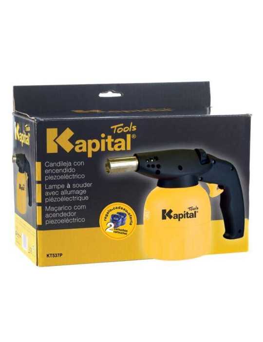 Pack Candileja Soplete KT537 con 2 Cartuchos de Butano 200N KAPITAL