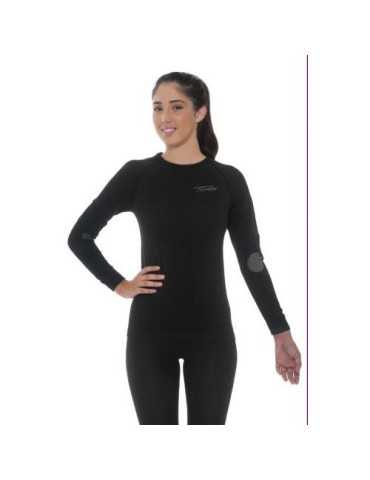 Camiseta Térmica Thermolite Manga Larga para Señora Negro Talla L TURBO