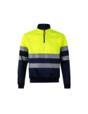 Sudadera con Cremallera Alta Visibilidad Azul/Amarillo Talla XL VELILLA