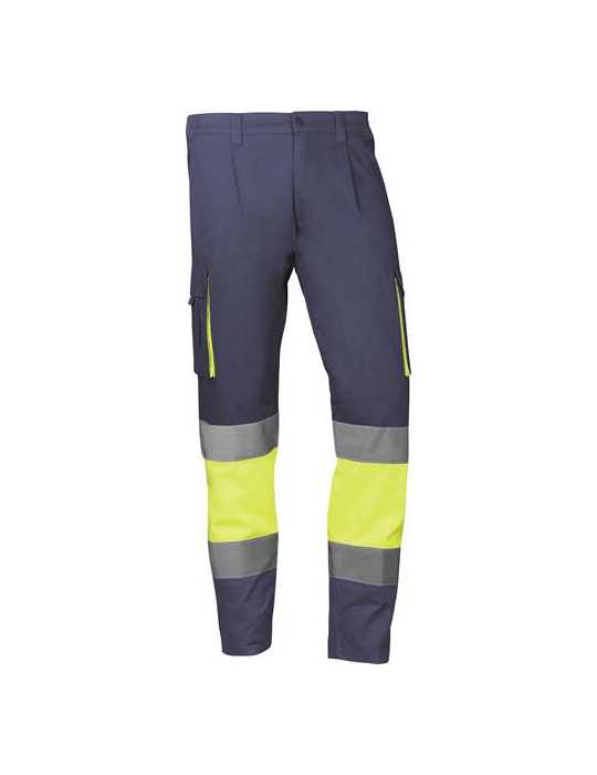 Pantalón de Trabajo Mykonos Azul Marino/Amarillo Talla 3XL JUBA