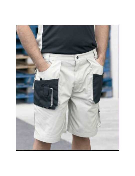 Bermuda Multibolsillos Beige/Negro Modelo 972 Talla S JUBA