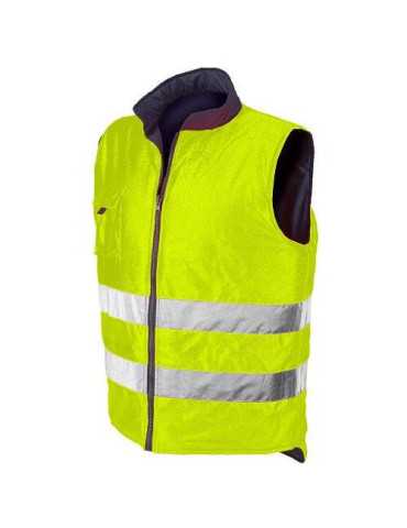 Chaleco Reverse Azul/Amarillo Flúor Modelo 4069 Talla XXL INDUSTRIAL STARTER
