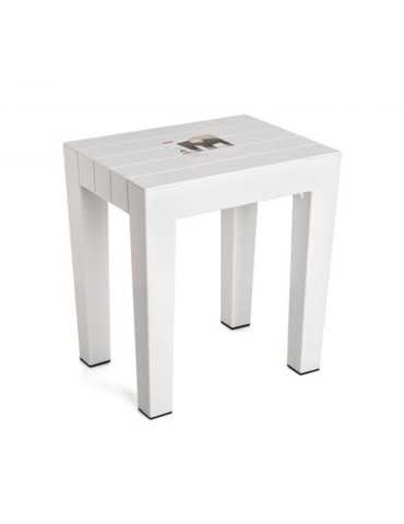 Taburete Lombok 38x29x41 Blanco 4436501 TATAY