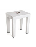 Taburete Lombok 38x29x41 Blanco 4436501 TATAY