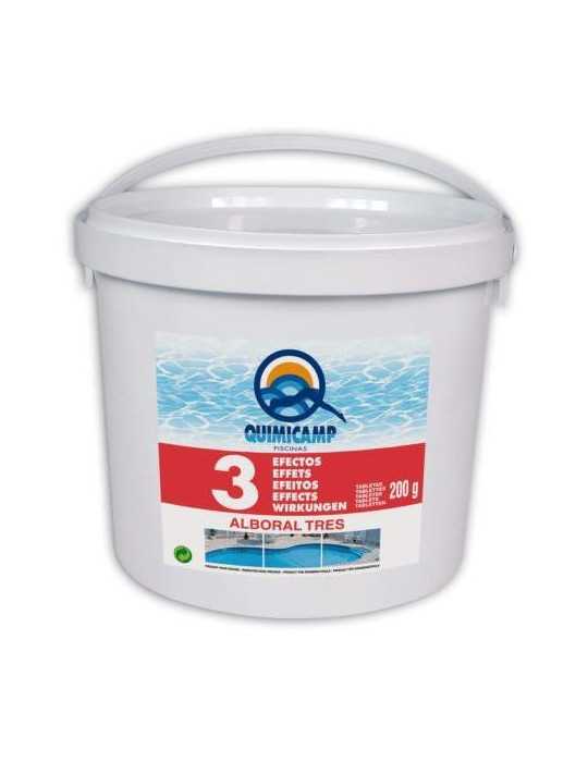 Alboral 3 Efectos Tabletas de 200g para Piscinas QUIMICAMP