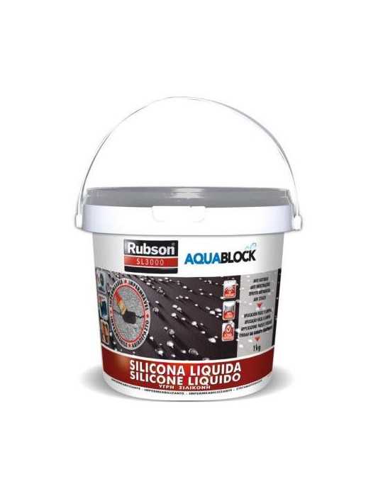 Silicona Liquida Sl 3000 1kg. Gris 1890693 RUBSON