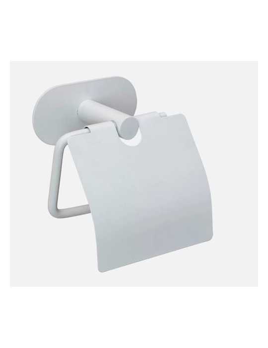 Portarrollos con Tapa de Acero Inox Turbo-Loc Blanc WENKO