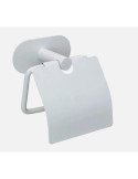 Portarrollos con Tapa de Acero Inox Turbo-Loc Blanc WENKO