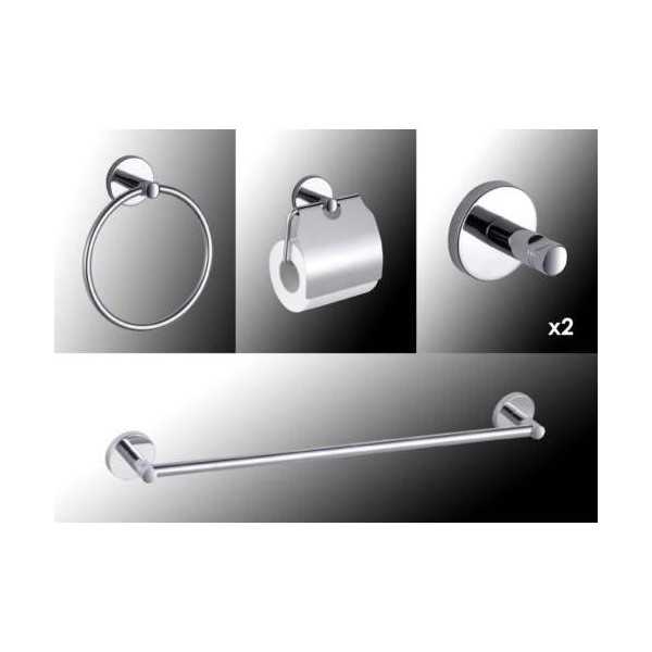 Juego Baño Smart Pared Metal Inox 5 Piezas 60848 MODERN BATH