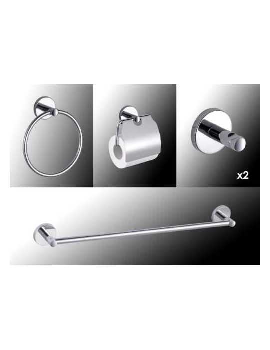 Juego Baño Smart Pared Metal Inox 5 Piezas 60848 MODERN BATH