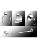 Juego Baño Smart Pared Metal Inox 5 Piezas 60848 MODERN BATH