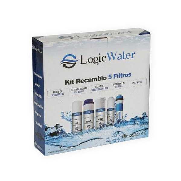 Pack 5 Filtros Osmosis Domestica LOGIC WATER