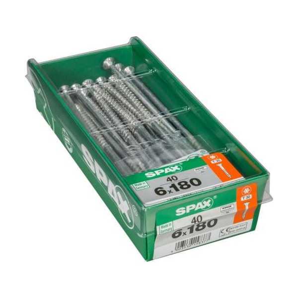 Tornillo con Pl Torx Wirox 6.0x180 con 40 Uds SPAX