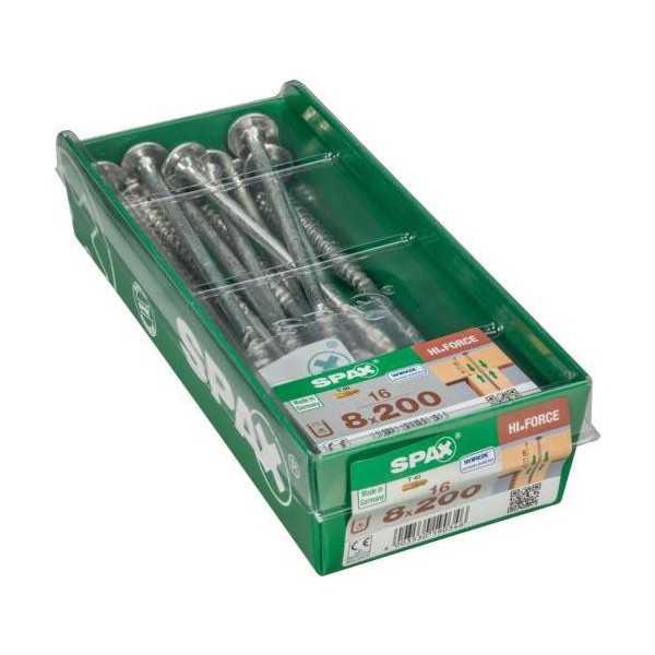 Torn. con Aran.Torx 8.0x200 Wirox con 16 Uds SPAX