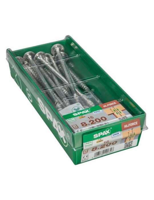 Torn. con Aran.Torx 8.0x200 Wirox con 16 Uds SPAX