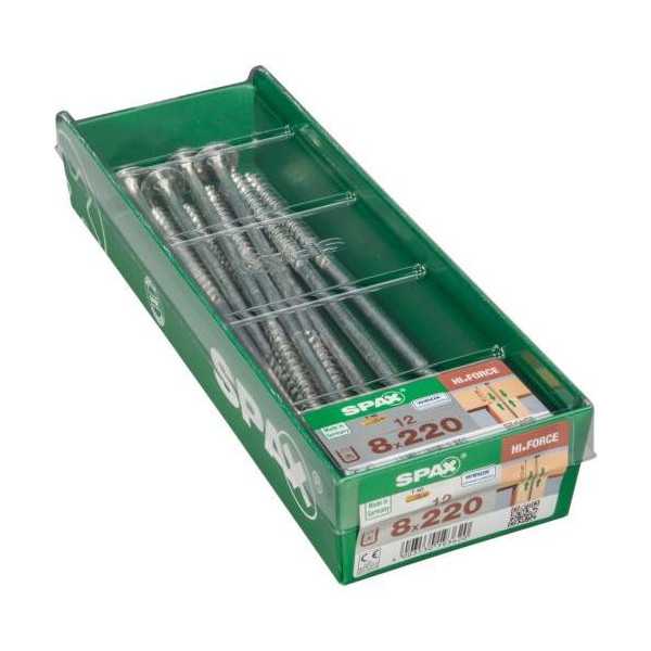 Torn. con Aran.Torx 8.0x220 Wirox con 12 Uds SPAX