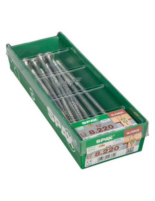 Torn. con Aran.Torx 8.0x220 Wirox con 12 Uds SPAX