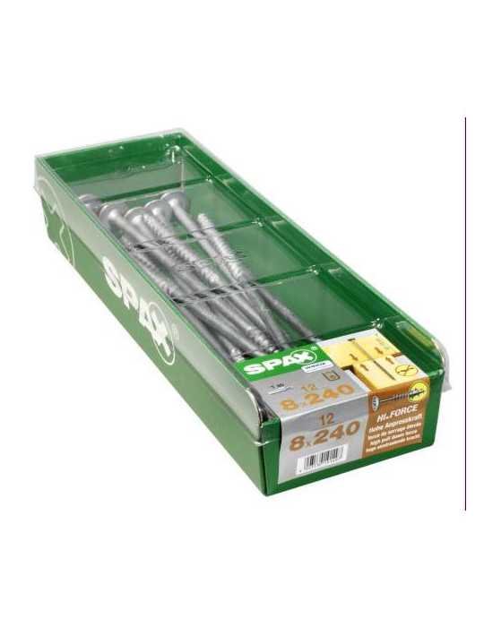Torn. con Aran.Torx 8.0x240 Wirox con 12 Uds SPAX
