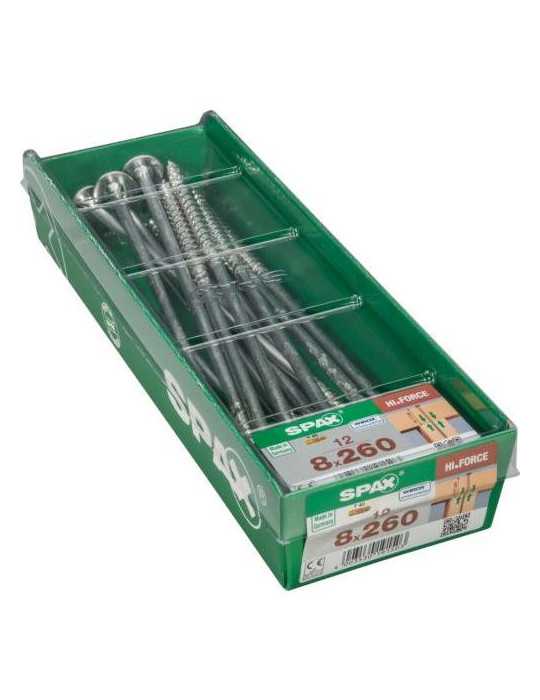 Torn. con Aran.Torx 8.0x260 Wirox con 12 Uds SPAX