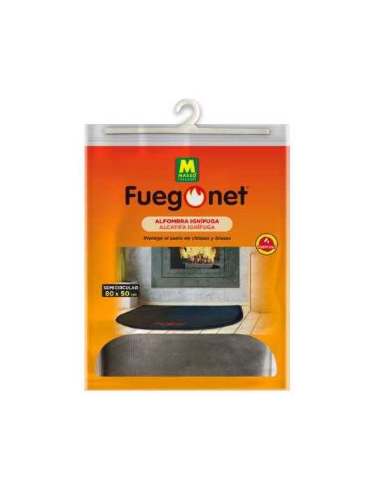 Alfombra Ignífuga Semicircular para Chimenea 50x80 CM MASSO