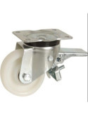 Rueda con Soporte Aro Nylon 125mm Placa Freno ITEM