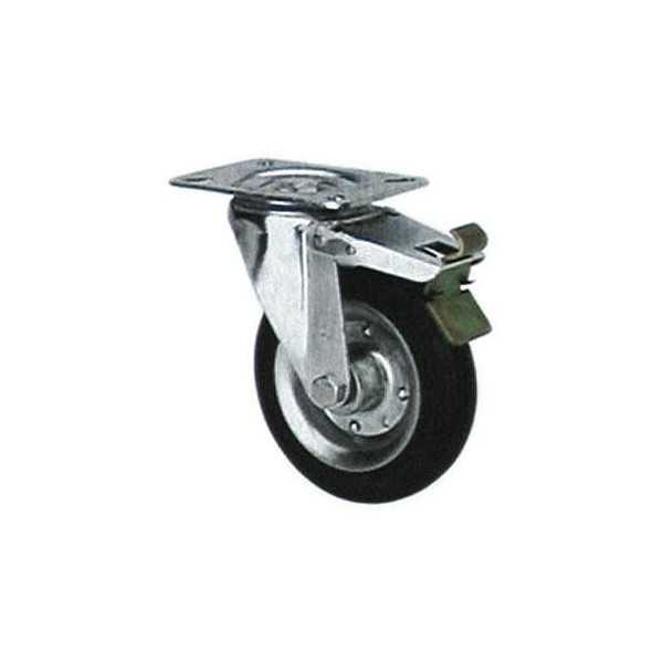 Rueda Goma 125 mm. con Freno 2-1150 ALEX