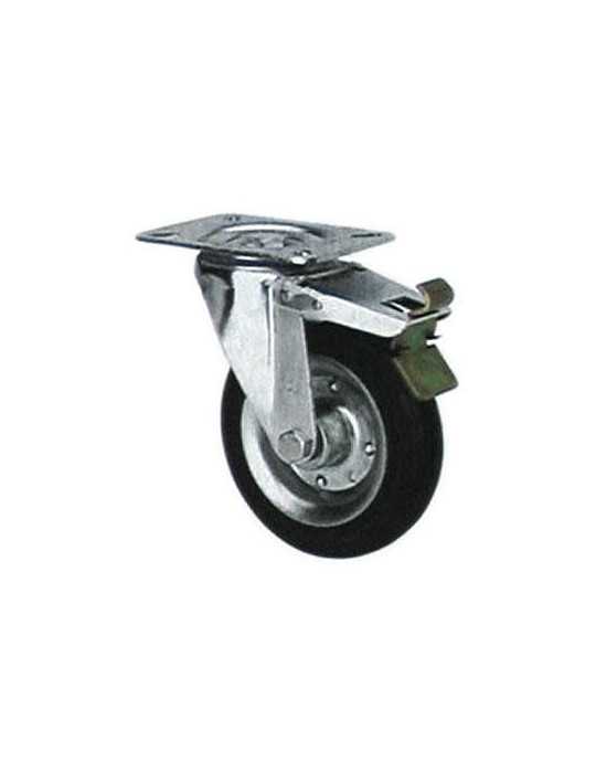 Rueda Goma 125 mm. con Freno 2-1150 ALEX