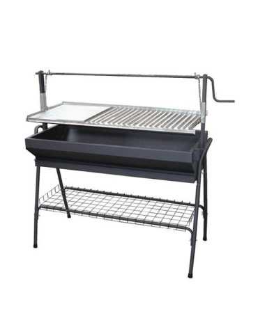 Barbacoa con Parrilla Plancha Inoxidable y Elevador 60x5 IMEX
